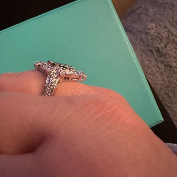 marquise cz cocktail fashion bridal ring sz 6.5 - Picture 6 of 7